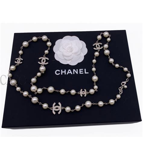 collana di perle lunga chanel|Collane Lunghe Chanel da Donna .